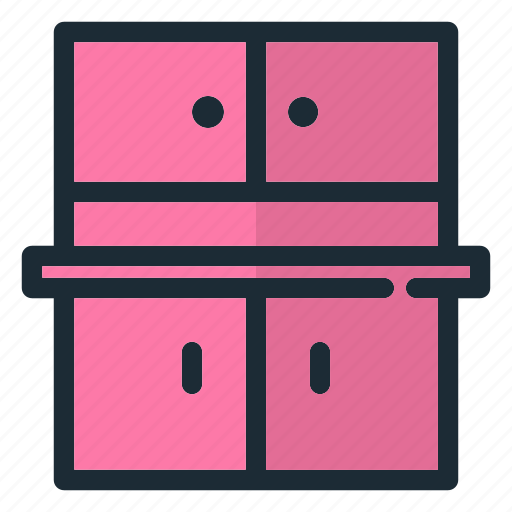 Interior, households, cabinet, cupboard, kitchen, furniture, dining room icon - Download on Iconfinder