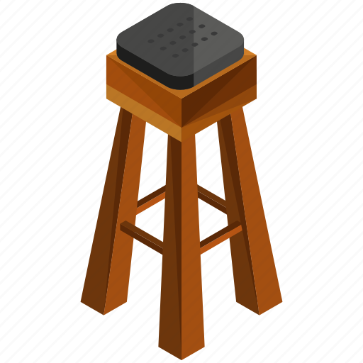 Decor, furniture, high, interior, seat, stool, wooden icon - Download on Iconfinder