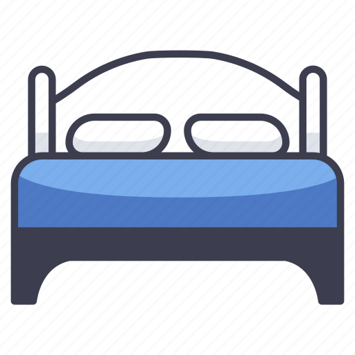 Bed, bedroom, furniture, home, interior, pillow, room icon - Download on Iconfinder
