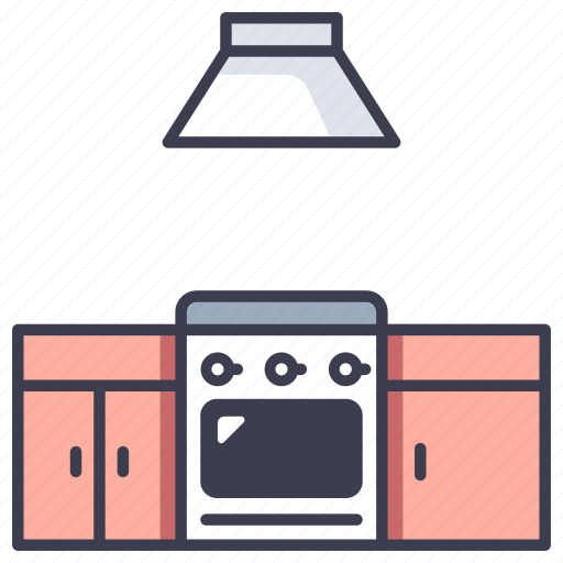 Counter, furniture, home, interior, kitchen, room, stove icon - Download on Iconfinder