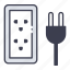 cable, connection, electricity, energy, plug, power, socket 