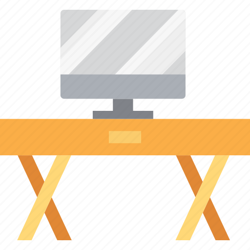 Computer, desk, furniture, interior, room, study icon - Download on Iconfinder