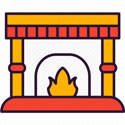 Burn, fire, fireplace, interior icon - Download on Iconfinder