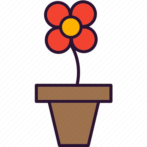 Floral, flower, plant, pot icon - Download on Iconfinder