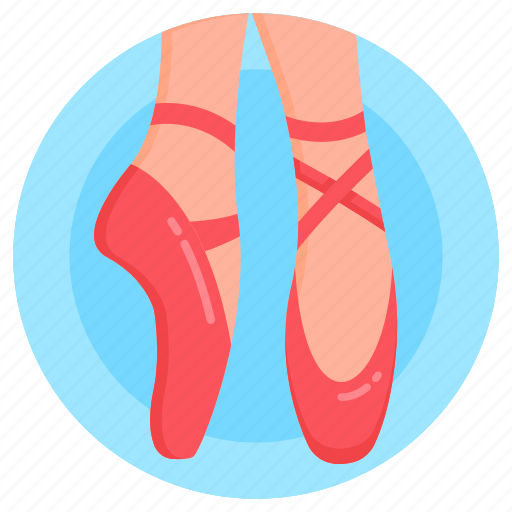 Ballet shoes, dancing shoes, footpiece, footwear, ballet flats icon - Download on Iconfinder