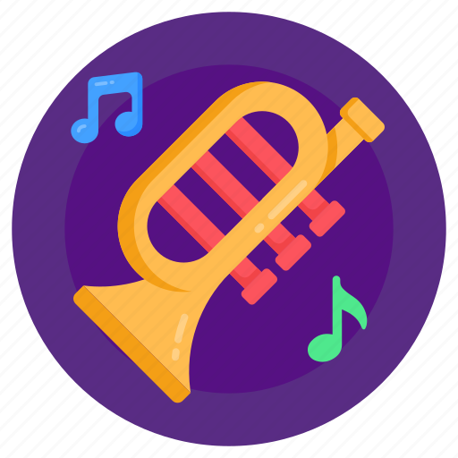 Musical instrument, cornet, trumpet, music tool, percussion instrument icon - Download on Iconfinder
