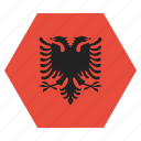 albania, country, flag, national, european