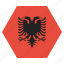 albania, country, flag, national, european 