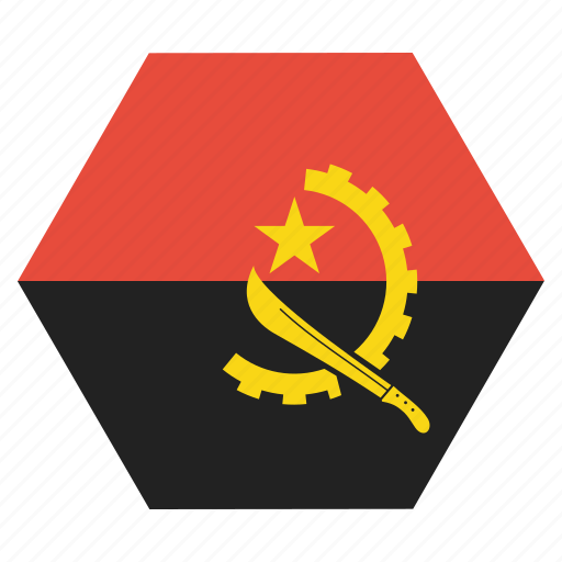 Angola, country, flag, national, african icon - Download on Iconfinder