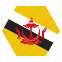 brunei, country, flag, national, asian
