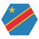 congo, country, democratic, flag, national, african
