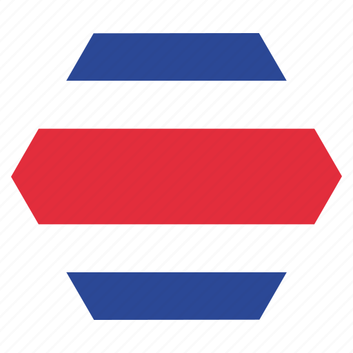 Costa, country, flag, national, rica, costa rican icon - Download on Iconfinder