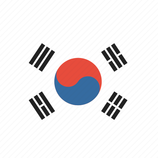 Country, flag, korea, korean, national, south, asian icon - Download on Iconfinder