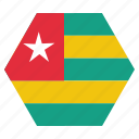 country, flag, national, togo, african