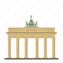 berlin, brandenburg gate, building, germany, landmark, monument