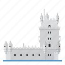 belem tower, building, fortress, landmark, lisbon, monument, portugal