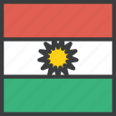 asian, country, flag, kurdish, kurdistan, national, region