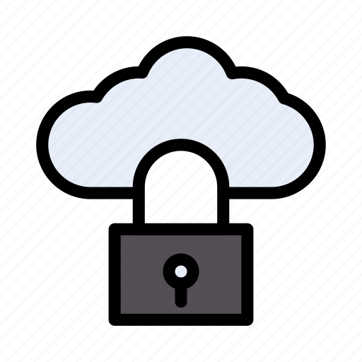 Cloud, database, lock, private, protection icon - Download on Iconfinder