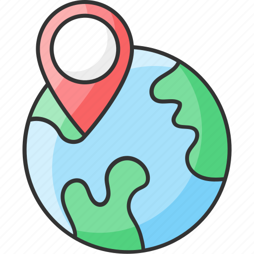 Globe, location, map, pin icon - Download on Iconfinder