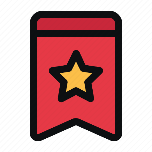 Bookmark, star, save, favorite, ribbon, mark, bookmarks icon - Download on Iconfinder