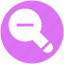 magnifier, magnifying glass, search out, search tool, searching tool, zoom out 