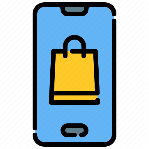 Ecommerce, shopping bag, smartphone, shop icon - Download on Iconfinder