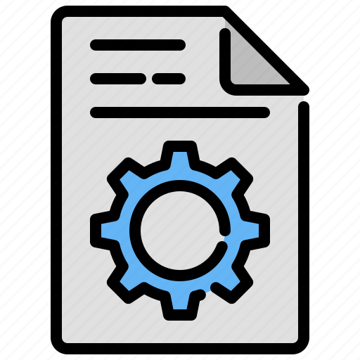 Page, optimization, file, cogwheel icon - Download on Iconfinder