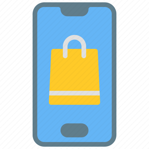 Ecommerce, shopping bag, smartphone, online store icon - Download on Iconfinder