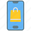 ecommerce, shopping bag, smartphone, online store 