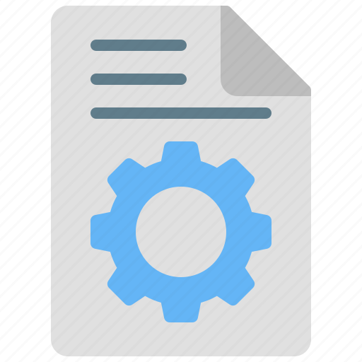Page, optimization, file, document, cogwheel icon - Download on Iconfinder