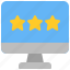 review, star, rating, feedback, computer 