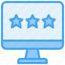 review, star, feedback, computer
