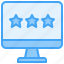 review, star, feedback, computer 
