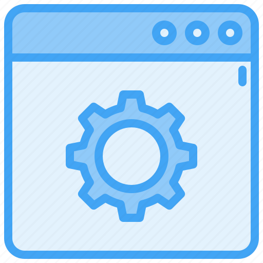 Website, optimization, cogwheel, browser icon - Download on Iconfinder