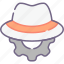 hat, setting, white 