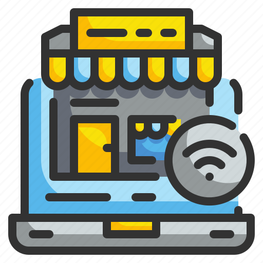 Internet, notebook, store, technology, wifi icon - Download on Iconfinder