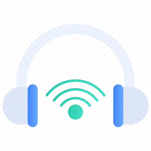 Audio, electronics, headphones, headset, internet of things, music headphones, wifi signal icon - Download on Iconfinder