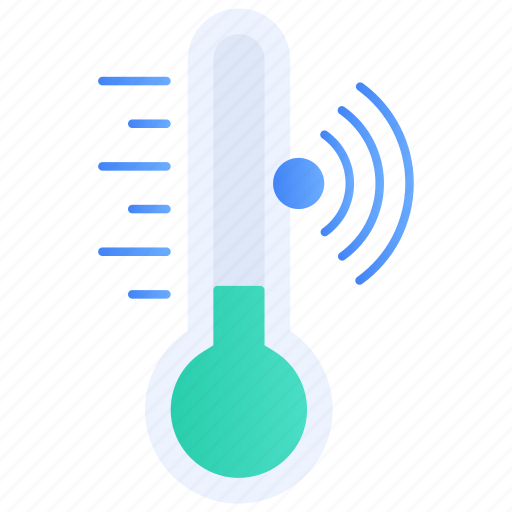 Smart temperature, temperature, temperature control, thermometer, wifi, wifi signal, wireless icon - Download on Iconfinder