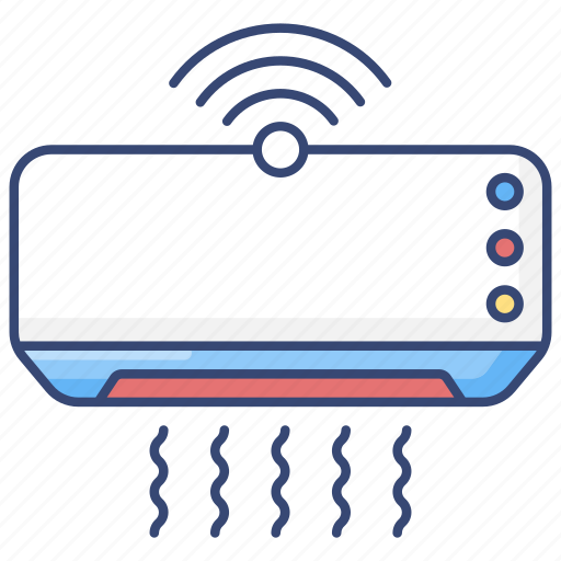 Air conditioner, air conditioning, electronics, internet of things, smart, smart home, wifi signal icon - Download on Iconfinder