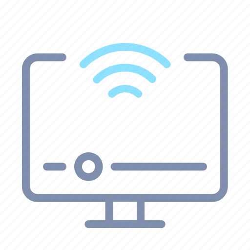 Connection, internet, iot, player, television, things, wireless icon - Download on Iconfinder
