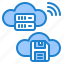 cloud, database, save, server, wifi 