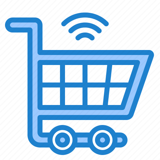 Shopping, cart, wifi, internet icon - Download on Iconfinder