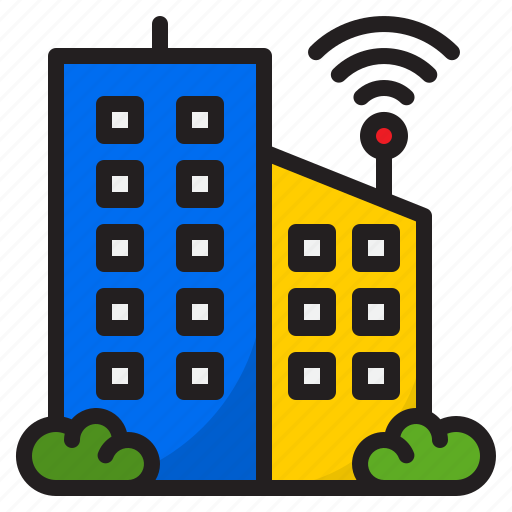 Building, town, internet, wifi, technology icon - Download on Iconfinder