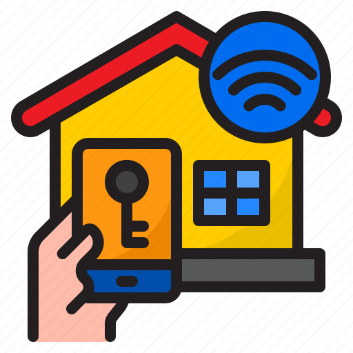 Key, smartphone, wifi, internet, home icon - Download on Iconfinder