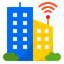 building, town, internet, wifi, technology