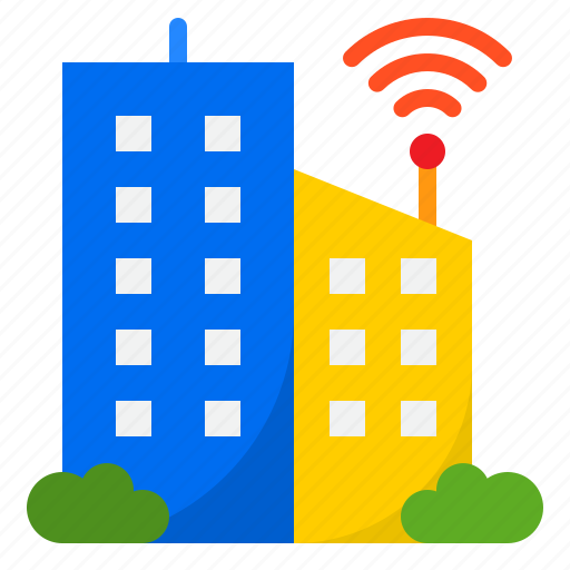 Building, town, internet, wifi, technology icon - Download on Iconfinder