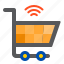 shopping, cart, wifi, internet 