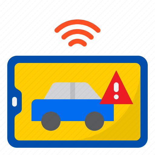 Smartphone, internet, car, warning, wifi icon - Download on Iconfinder