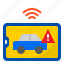 smartphone, internet, car, warning, wifi 