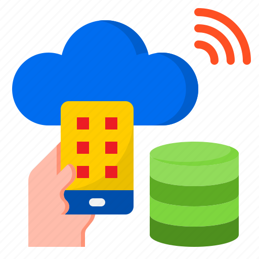 Smartphone, internet, cloud, server, wifi icon - Download on Iconfinder
